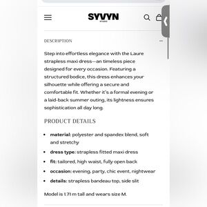 Laure Strapless Maxi Dress